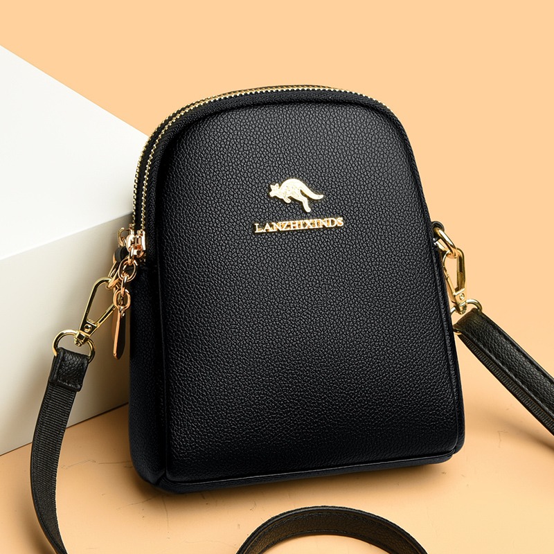 Fashion Backpack Women - Ransel Pu serbaguna ritsleting warna polos