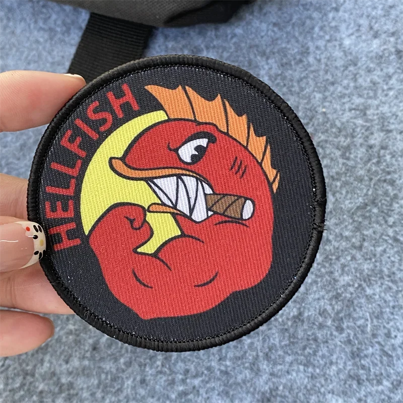 HELLFISH Logo cetak Patch Hook - Urban Backpack Tactical ulasan dan harga