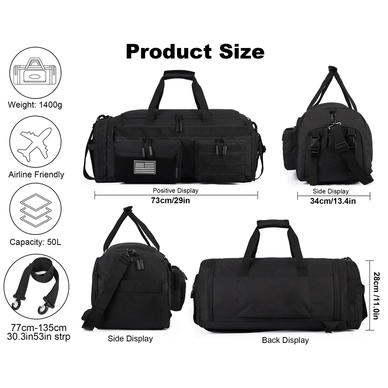 Tas Travel Duffle Bag LHI 50L  - Urban Backpack Tactical ulasan dan harga