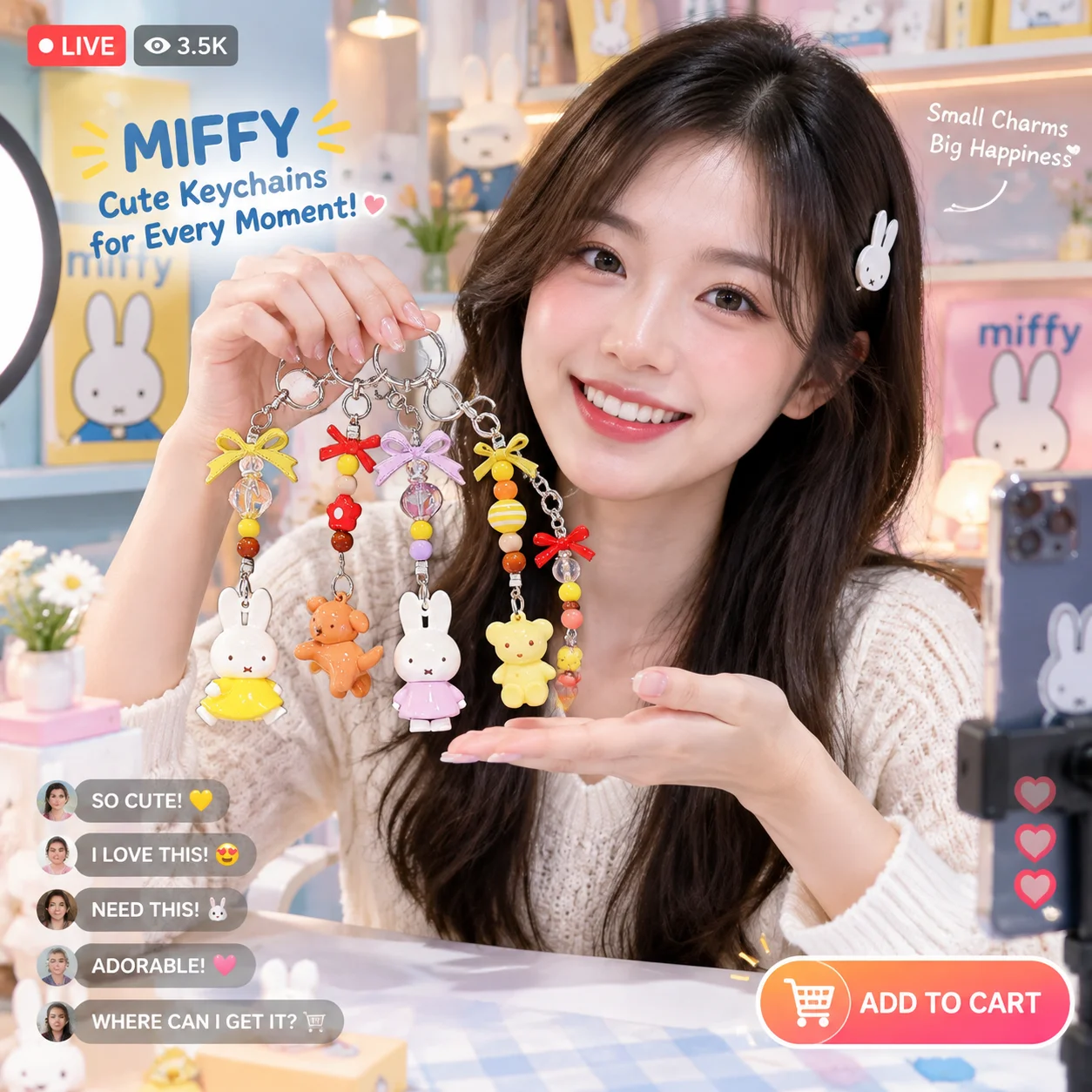 Gantungan Kunci Boneka MIFFY,  - Fashion Backpack Women ulasan dan harga